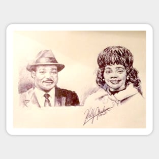Martin Luther and Coretta Scott King Sticker